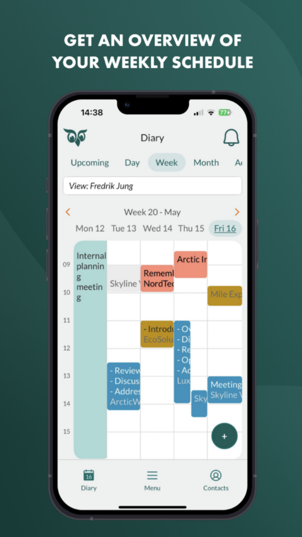 Mobile CRM screenshot